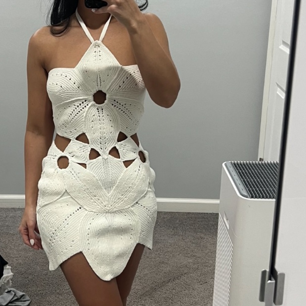 Cult Gaia Floreana Panelled Knit Dress